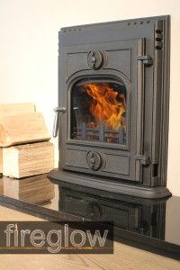  450 Multifuel Wood Burning Cast Iron Insert Stove Fireplace