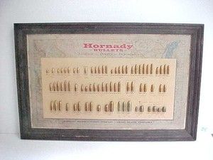  Original Hornady Bullets Display Sign Board Full Set 73 Bullets