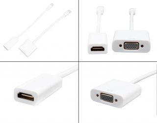  Monster 2pc Apple Accessory Set DisplayPort HDMI VGA Adapter Cable