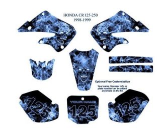 Honda CR 125 250 1998 99 MX Graphics Decals Kit 9500B