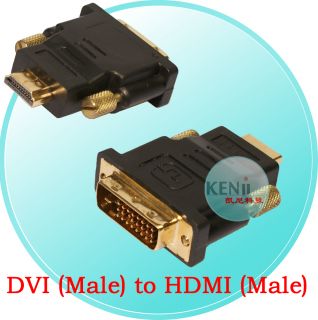 24 1 pin DVI D Male to HDMI Male 19 pin Converter adapter Connector