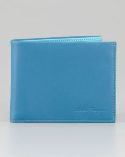 N1Y5K Salvatore Ferragamo Pop Bicolor Leather Bi Fold Wallet