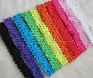  Girls Interchangeable Stretch Lace Headbands for Bows 20 100pcs