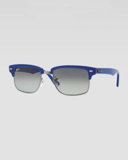 N22AB Ray Ban Squared Clubmaster Sunglasses, Blue