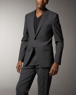 Albert Nipon Side Button Pleated Suit   