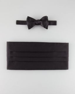  self tie satin bow tie cummerbund set black $ 145