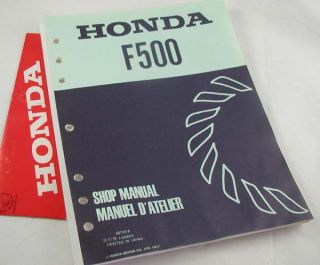 Honda Part F500 F 500 Rototiller Roto Tiller Shop Repair Service