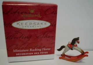 Hallmark 1981 Rocking Horse 2001 Miniature Chirstmas Club Keepsake