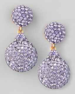 Y1DS1 Jose & Maria Barrera Pave Crystal Double Drop Earrings, Lavender
