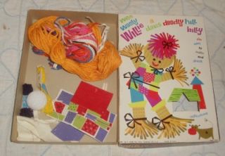 Vtg H Davis Toy Corp Doodly Hillbilly Childs Kids Craft Yarn Sew