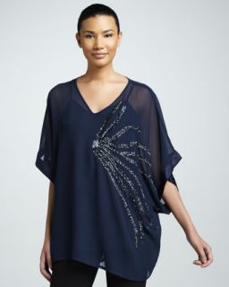  available in sapphire $ 125 00 kay celine bugle beaded blouse $ 125