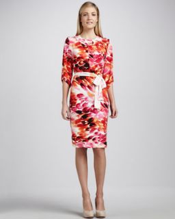 T5GDU Melissa Masse Petal Print Jersey Dress