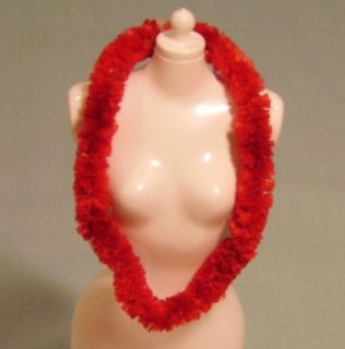Vintage Red Hawaiian Doll Lei Barbie Size