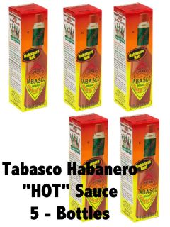 Bottles Tabasco Hot Habanero Sauce 5 Bottles 