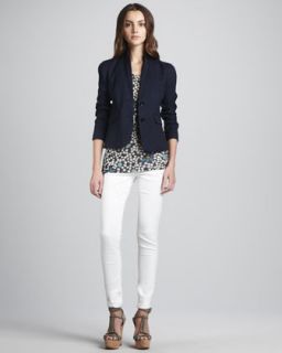  two button blazer dotted modal tee skinny back seam jeans $ 195 550