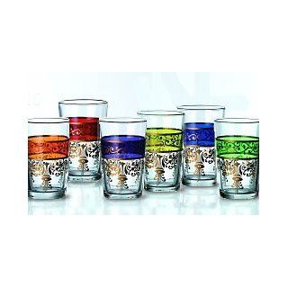 Moroccan Tea Glasses (set of 6 assorted colors) Kitchen