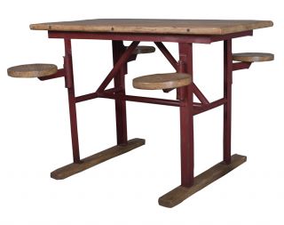 Rustic Dining Table Iron Pine High Swing Seat Table Rustic New Free