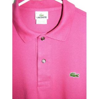 Mens Sz 6 M L Lacoste Gator Logo Pink Polo Shirt Sz 6