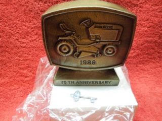 Mint in Box John Deere Horicon Works 75th Anniversary Bank from 1986