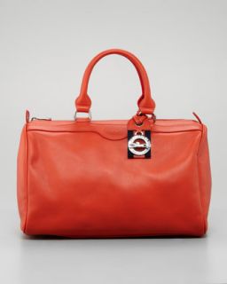 V1DSU Longchamp Sultan Leather Bowler Bag, Paprika