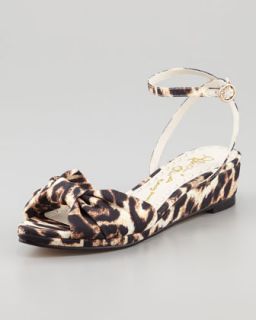 alexi leopard print low wedge sandal $ 240 pre order