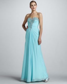  with beaded bodice available in ice blue $ 500 00 la femme boutique