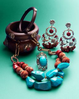 Stephen Dweck Turquoise & Wooden Jewelry   