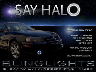 2000 2003 Nissan Maxima White Halo Fog Lamps Lights 02
