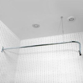 Corner Shower Curtain Rod (36 x 36 / 36 Ceiling Support