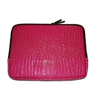KingCase iPad Alligator Zipper Case * (Hot Pink)   For