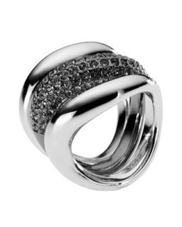 Michael Kors Pave Stack Ring, Hematite Color   