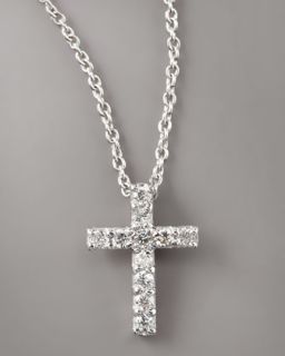 Y0MLQ Roberto Coin Pave Diamond Cross Necklace