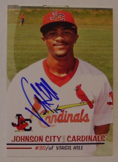 Virgil Hill Autograph 2010 Johnson City Cardinals Card