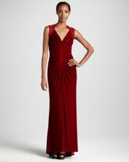 Neckline Sleeveless Gown  