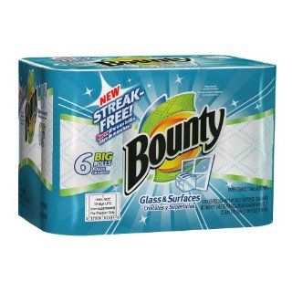 Bounty Paper Towels, 6 Big Rolls, Glass & Surfaces, 90 Two