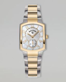 small classic two tone gold watch head bracelet $ 375 450