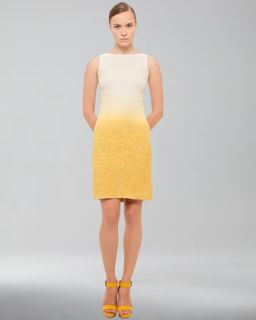 Ombre Boucle Sheath Dress, Pollen Cordage