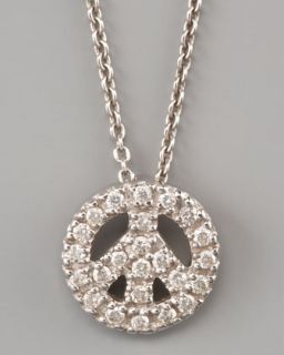 Roberto Coin Pave Peace Sign Necklace   