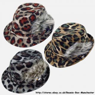 Various Wool Felt Hippy Animal Pattern Country Trilby