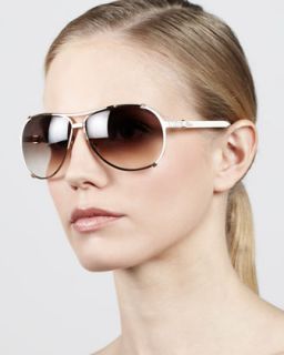 chicago crystal aviator sunglasses rose golden violet $ 440