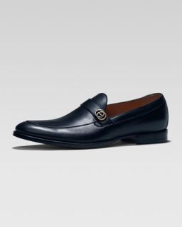 N1XTP Gucci Bouts Formal Leather Moccasin, Blue
