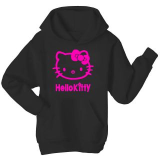 Hello Kitty Hoodie Black All Sizes