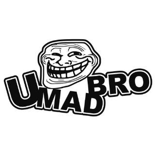 U Mad Bro Troll Face You Mad JDM Vinyl Decal Sticker
