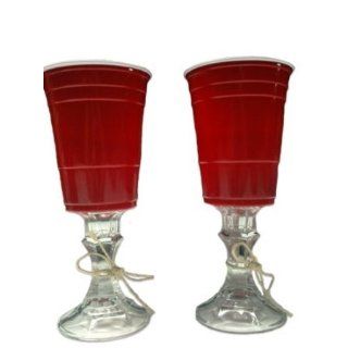 Red Solo Cup Set of 2 Wine Glasses   Original Tail Gate