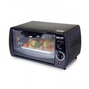 New Better Chef Im 266B Black 9 Liter Toaster Oven Bakes Broils Toasts