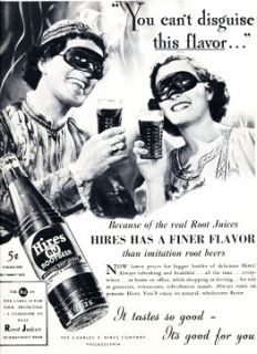 large full page vintage magazine ad hires root beer presents a
