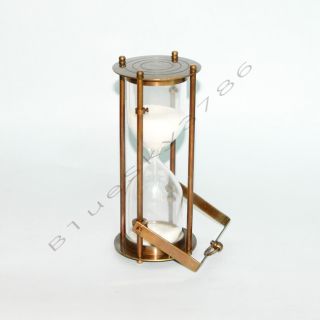 Minutes Brass Sand Timer Hour Glass` Brass Hourglass Sand