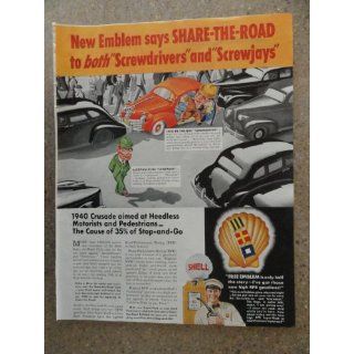 Shell oil co. , Vintage 40s full page print ad