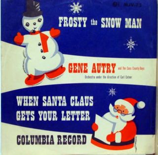 Gene Autry Frosty The Snowman LP VG MJV 75 Vinyl Record