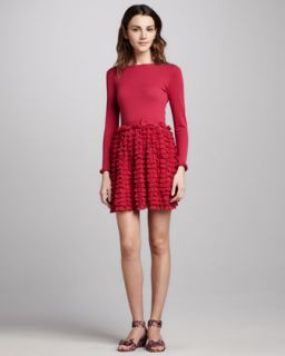  dress fuchsia available in fuchsia $ 695 00 red valentino long sleeve